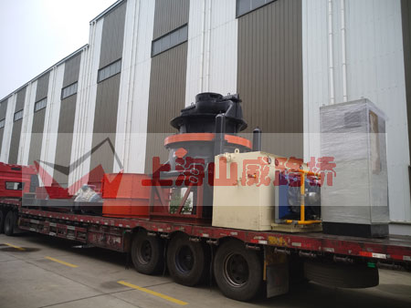 H660單缸液壓圓錐破碎機發(fā)往甘肅臨夏用于鵝卵石破碎